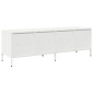 vidaXL Έπιπλο Τηλεόρασης Λευκό 135x39x43,5 εκ. Ατσάλι Ψυχρής Έλασης