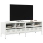 vidaXL Έπιπλο Τηλεόρασης Λευκό 135x39x43,5 εκ. Ατσάλι Ψυχρής Έλασης