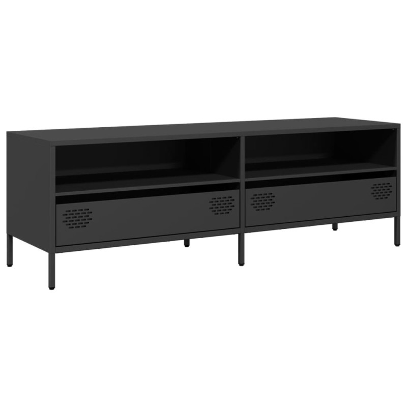 vidaXL Έπιπλο Τηλεόρασης Μαύρο 135x39x43,5 εκ. Ατσάλι Ψυχρής Έλασης