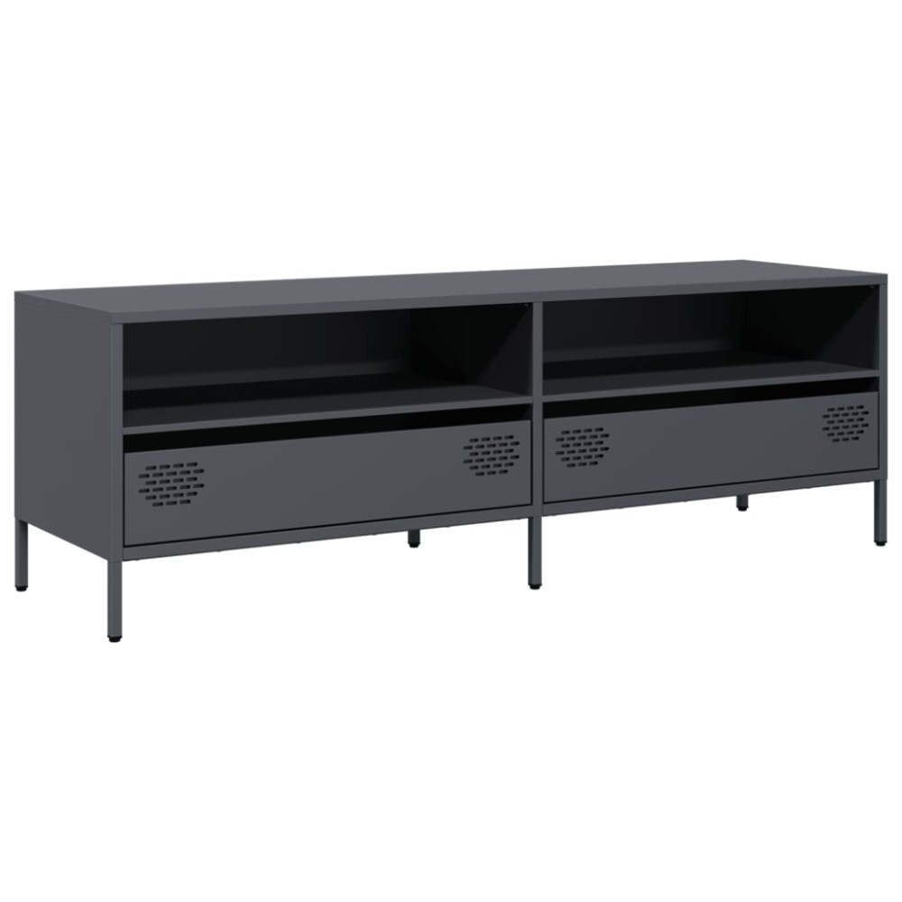 vidaXL Έπιπλο Τηλεόρασης Ανθρακί 135x39x43,5 εκ. Ατσάλι Ψυχρής Έλασης