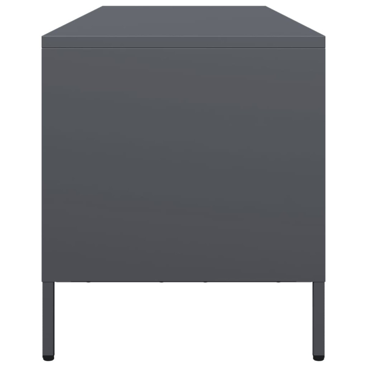 vidaXL Έπιπλο Τηλεόρασης Ανθρακί 135x39x43,5 εκ. Ατσάλι Ψυχρής Έλασης