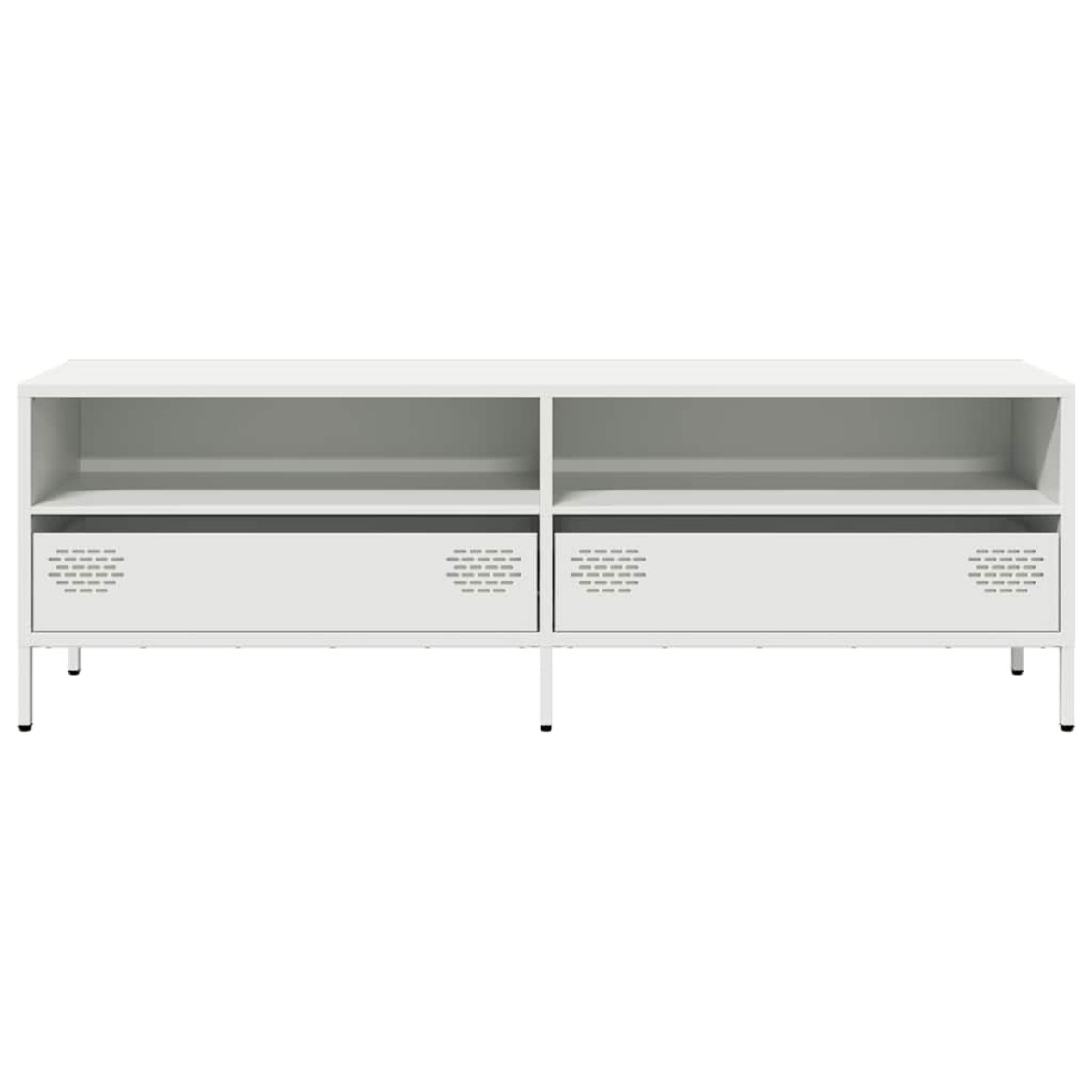 vidaXL Έπιπλο Τηλεόρασης Λευκό 135x39x43,5 εκ. Ατσάλι Ψυχρής Έλασης