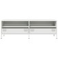 vidaXL Έπιπλο Τηλεόρασης Λευκό 135x39x43,5 εκ. Ατσάλι Ψυχρής Έλασης