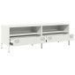 vidaXL Έπιπλο Τηλεόρασης Λευκό 135x39x43,5 εκ. Ατσάλι Ψυχρής Έλασης