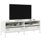 vidaXL Έπιπλο Τηλεόρασης Λευκό 135x39x43,5 εκ. Ατσάλι Ψυχρής Έλασης