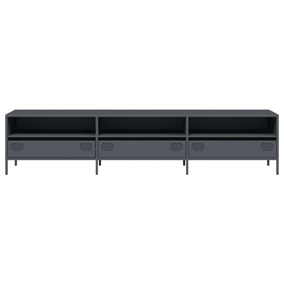vidaXL Έπιπλο Τηλεόρασης Ανθρακί 202x39x43,5 εκ. Ατσάλι Ψυχρής Έλασης