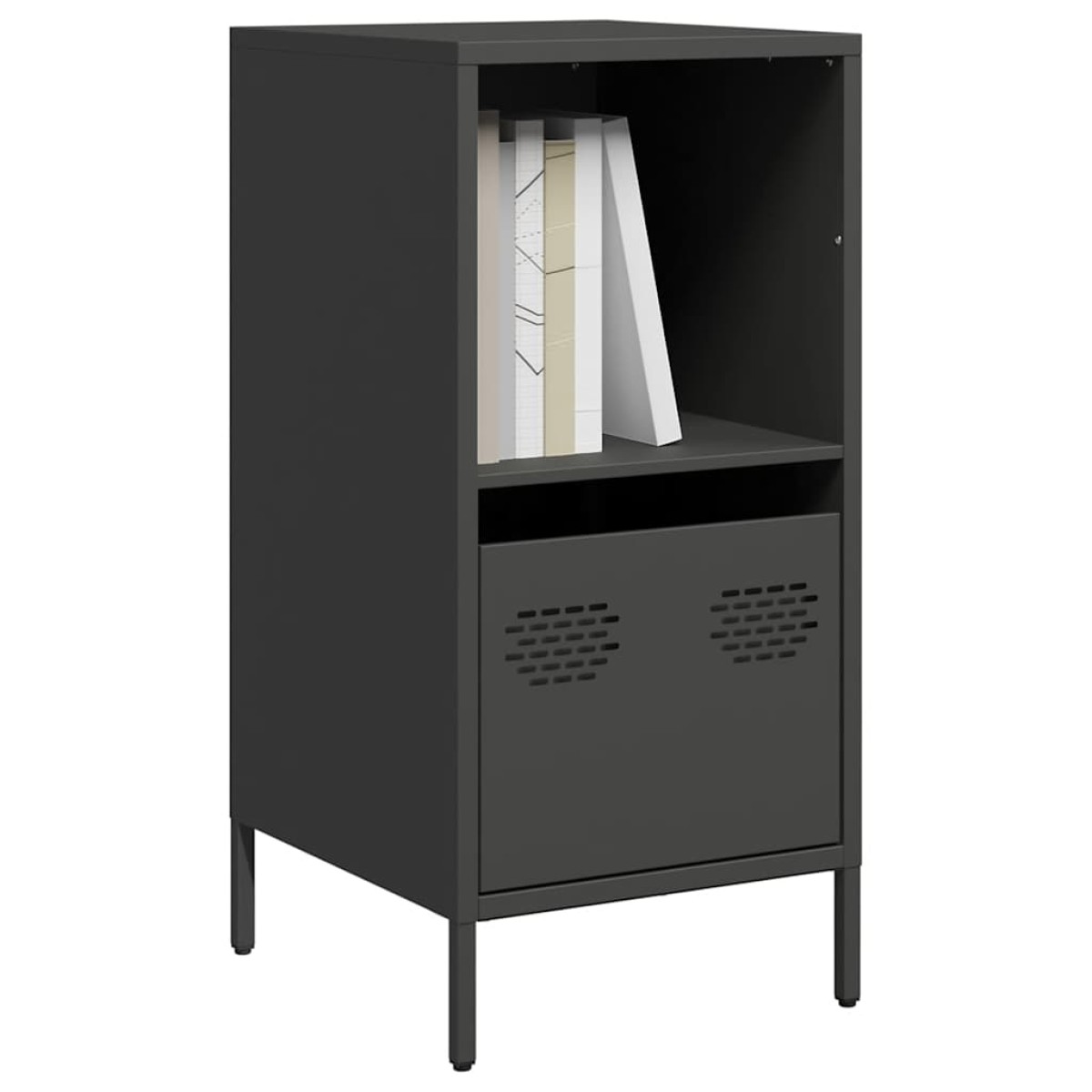 vidaXL Ντουλάπι Μαύρο 35x39x73,5 εκ. από Χάλυβα Ψυχρής Έλασης