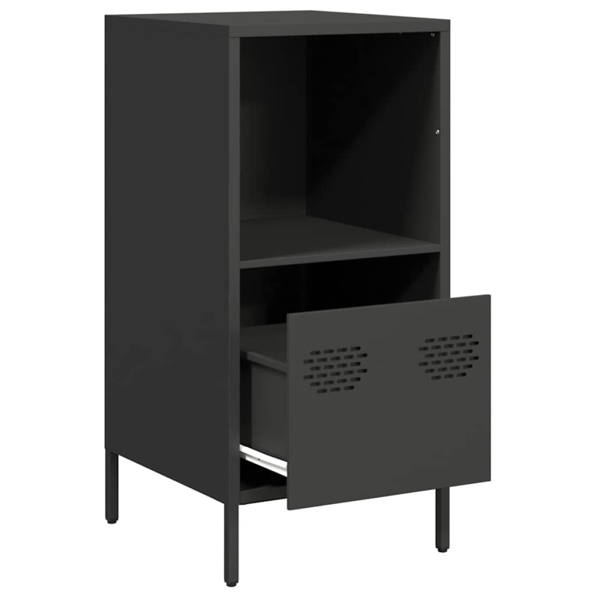 vidaXL Ντουλάπι Μαύρο 35x39x73,5 εκ. από Χάλυβα Ψυχρής Έλασης