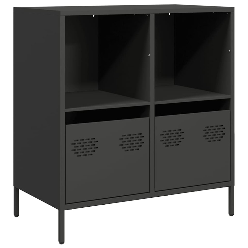 vidaXL Ντουλάπι Μαύρο 68x39x73,5 εκ. από Χάλυβα Ψυχρής Έλασης