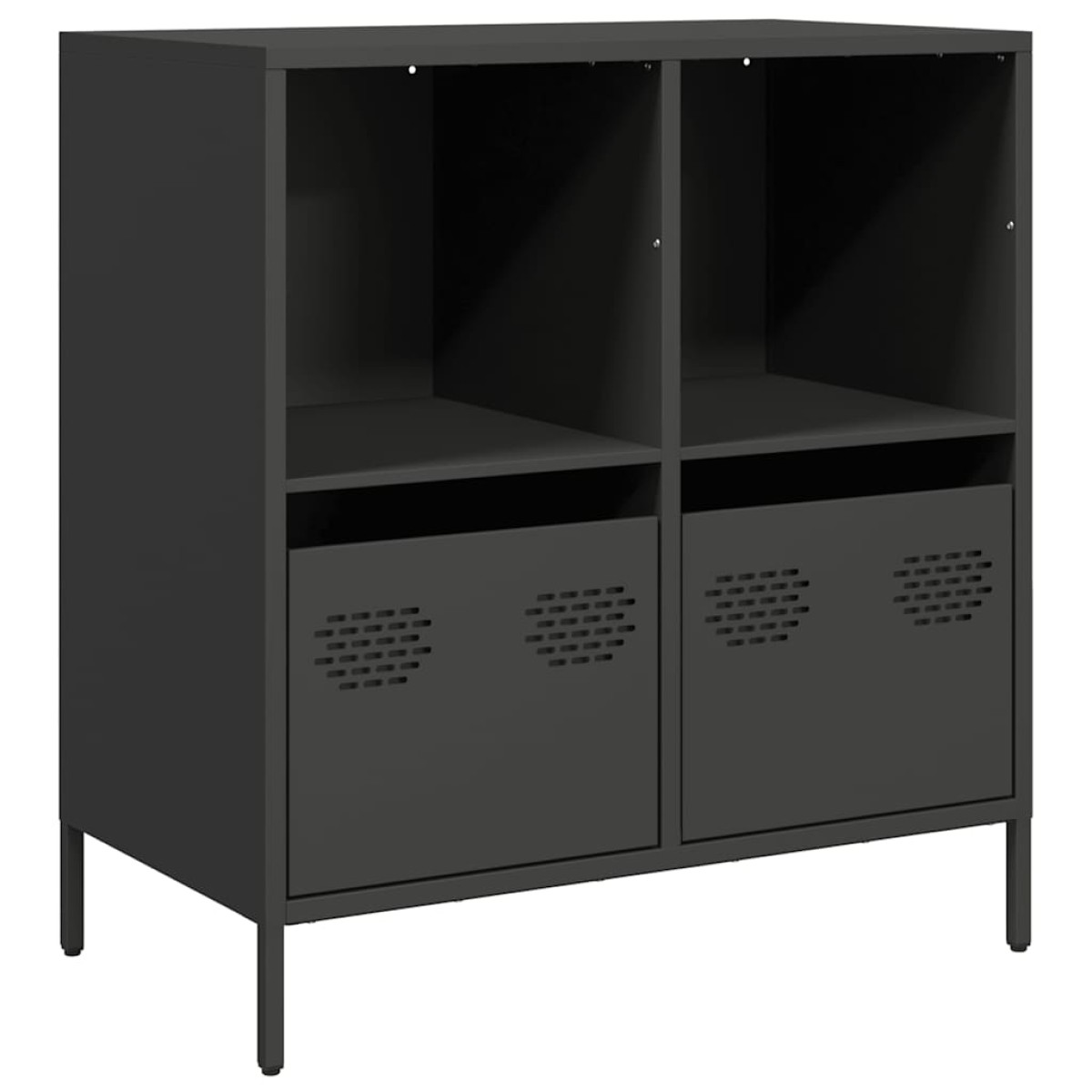 vidaXL Ντουλάπι Μαύρο 68x39x73,5 εκ. από Χάλυβα Ψυχρής Έλασης