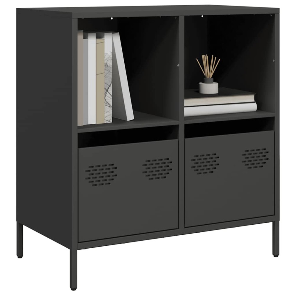 vidaXL Ντουλάπι Μαύρο 68x39x73,5 εκ. από Χάλυβα Ψυχρής Έλασης