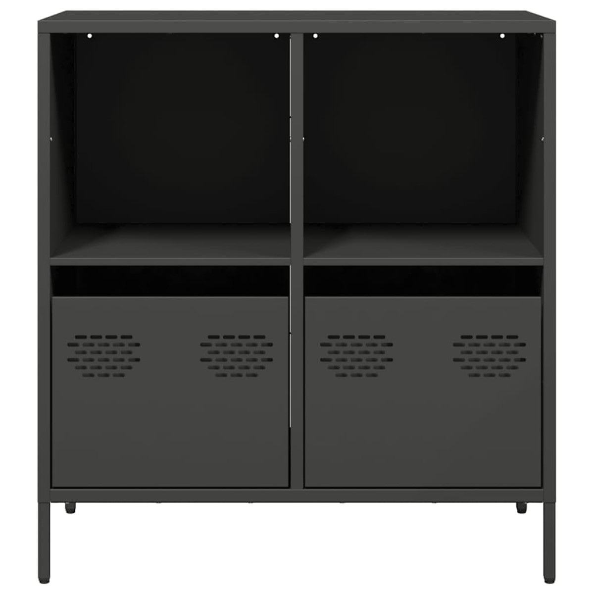 vidaXL Ντουλάπι Μαύρο 68x39x73,5 εκ. από Χάλυβα Ψυχρής Έλασης
