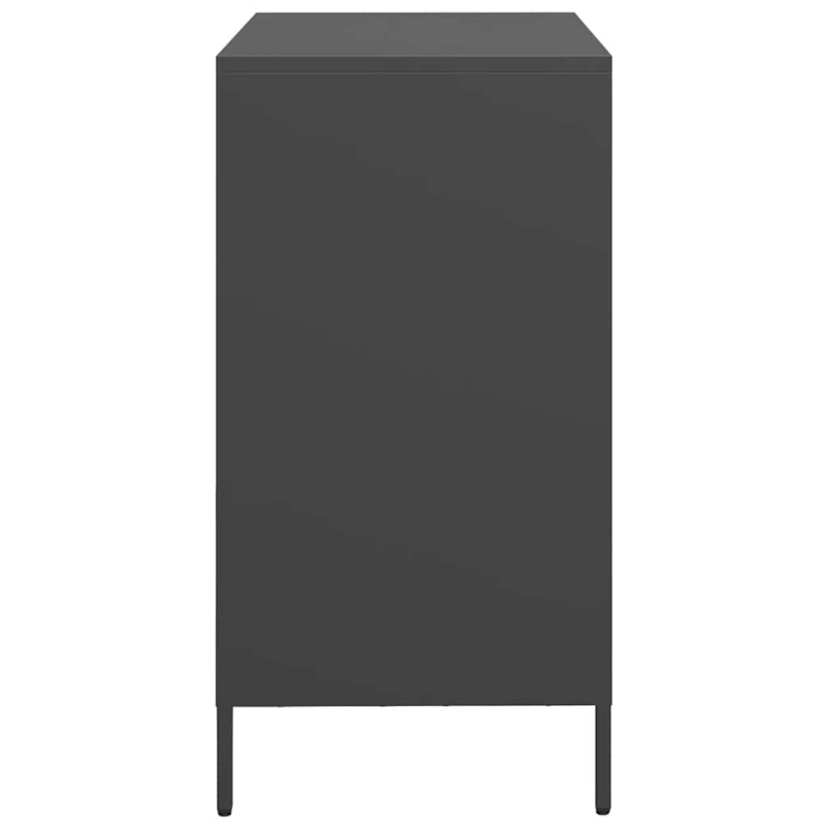 vidaXL Ντουλάπι Μαύρο 68x39x73,5 εκ. από Χάλυβα Ψυχρής Έλασης