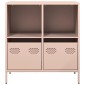 vidaXL Ντουλάπι Ροζ 68x39x73,5 εκ. από Χάλυβα Ψυχρής Έλασης