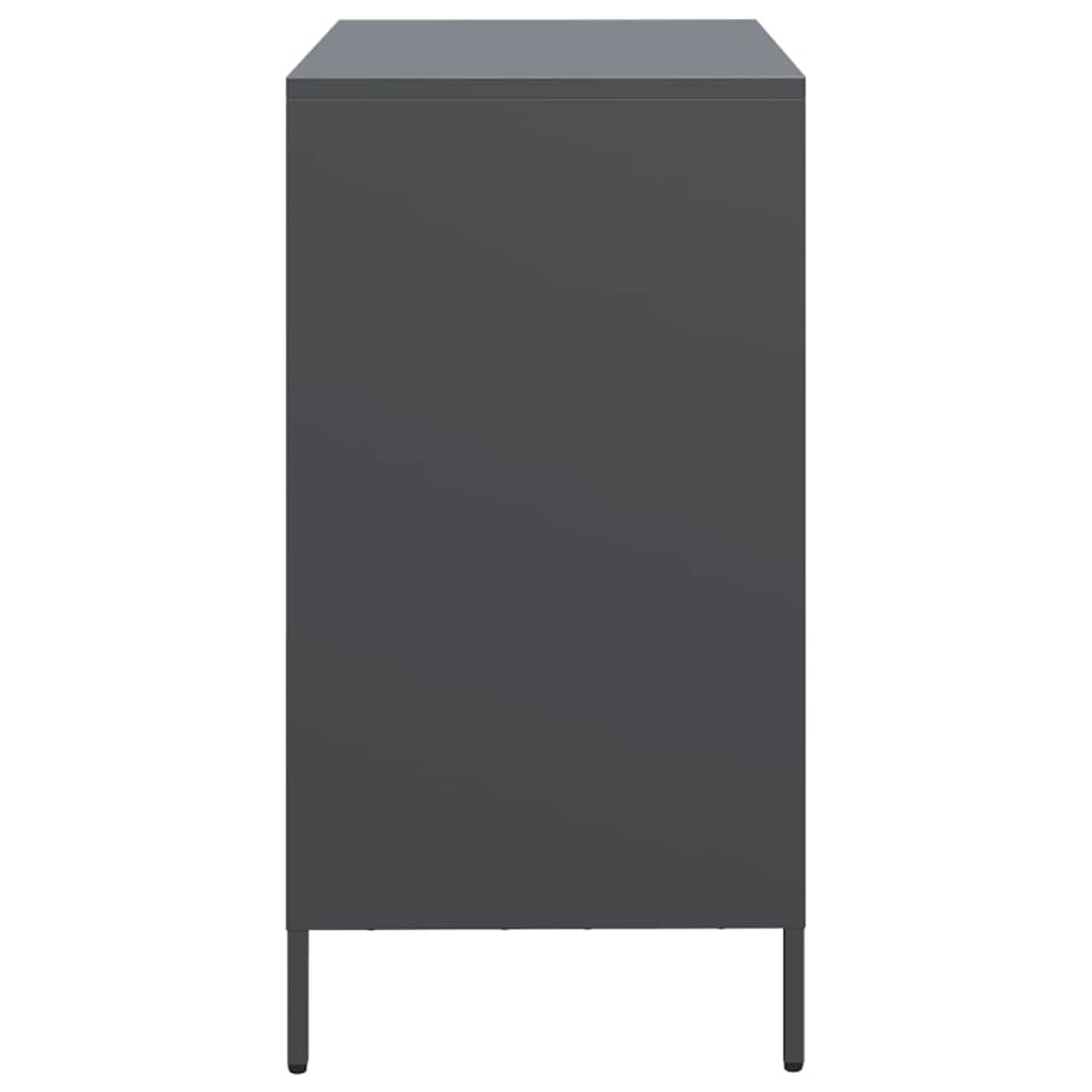 vidaXL Ντουλάπι Ανθρακί 68x39x73,5 εκ. από Χάλυβα Ψυχρής Έλασης