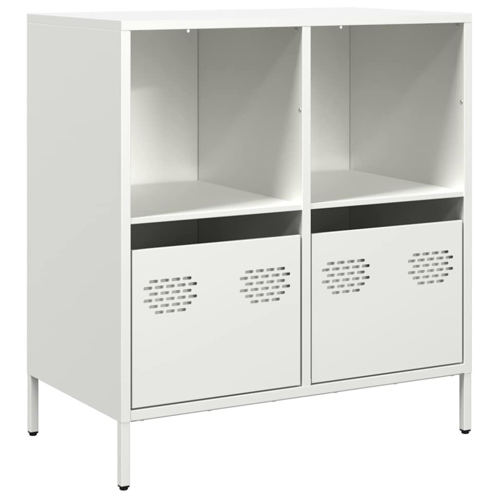 vidaXL Ντουλάπι Λευκό 68x39x73,5 εκ. από Χάλυβα Ψυχρής Έλασης