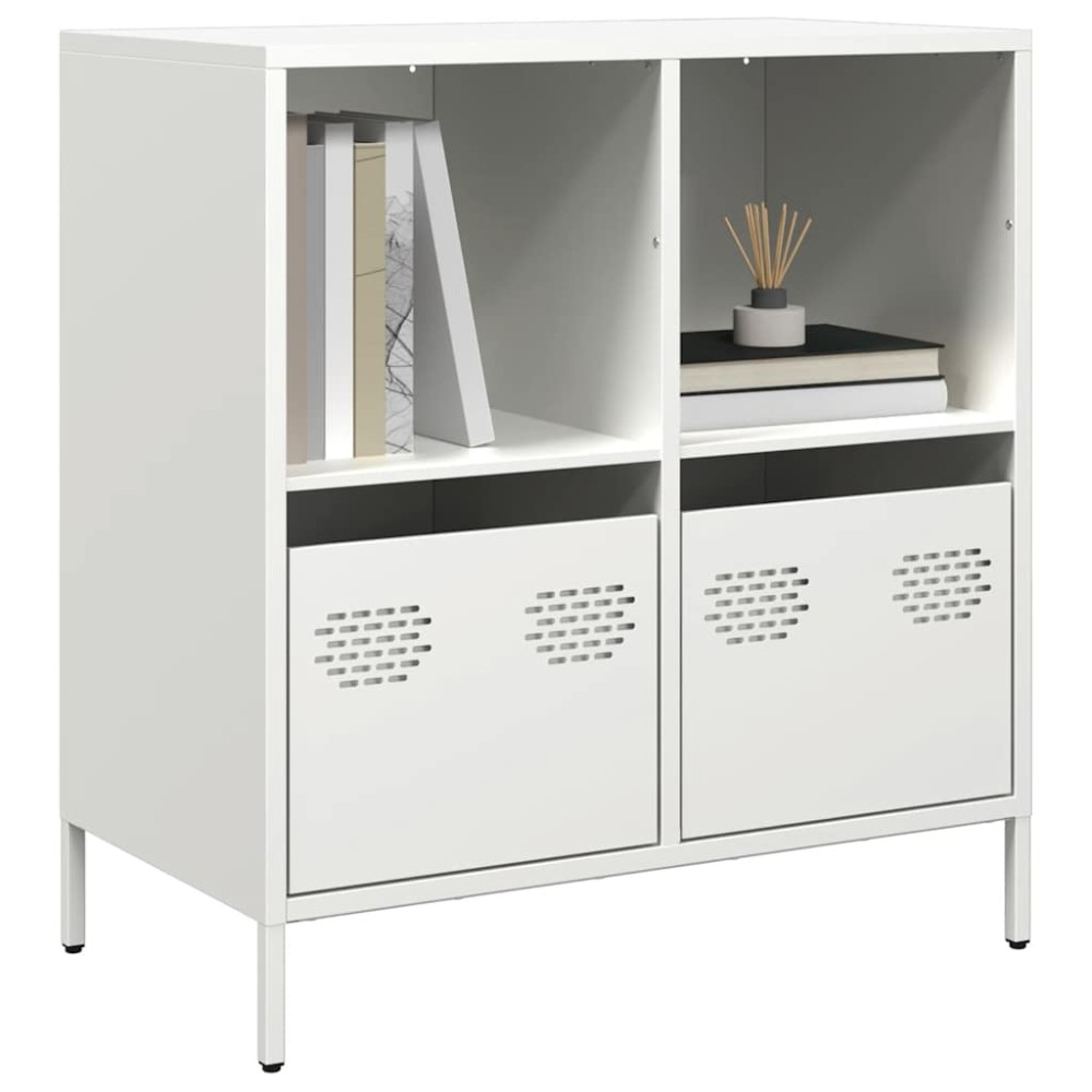vidaXL Ντουλάπι Λευκό 68x39x73,5 εκ. από Χάλυβα Ψυχρής Έλασης