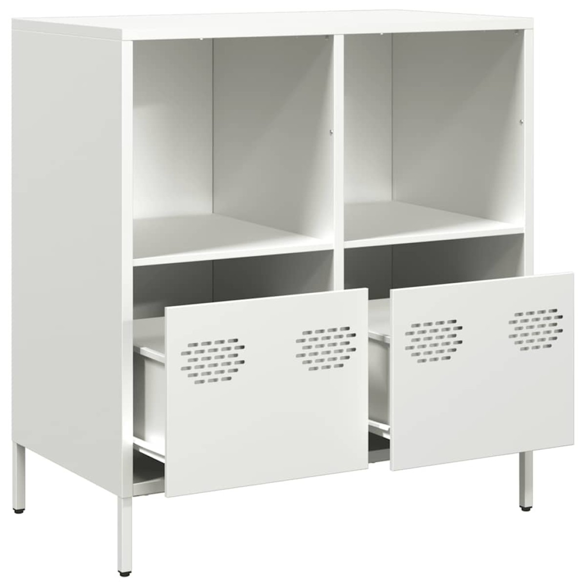 vidaXL Ντουλάπι Λευκό 68x39x73,5 εκ. από Χάλυβα Ψυχρής Έλασης