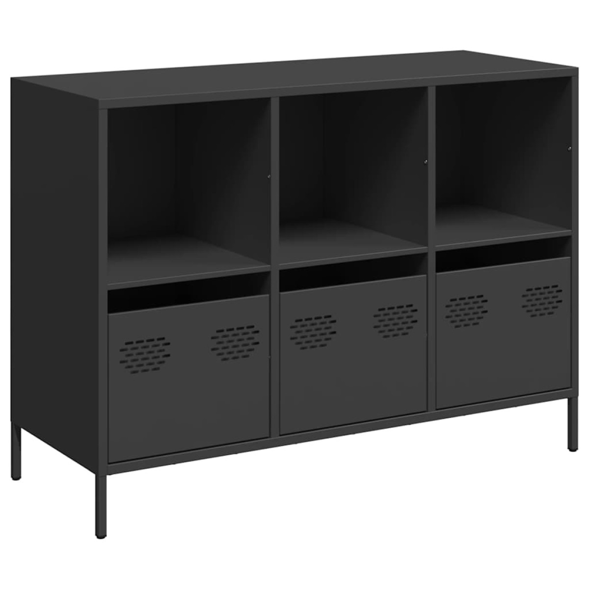 vidaXL Ντουλάπι Μαύρο 101,5x39x73,5 εκ. από Χάλυβα Ψυχρής Έλασης