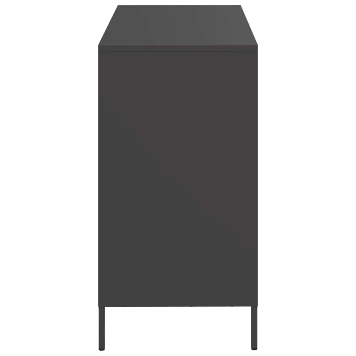 vidaXL Ντουλάπι Μαύρο 101,5x39x73,5 εκ. από Χάλυβα Ψυχρής Έλασης