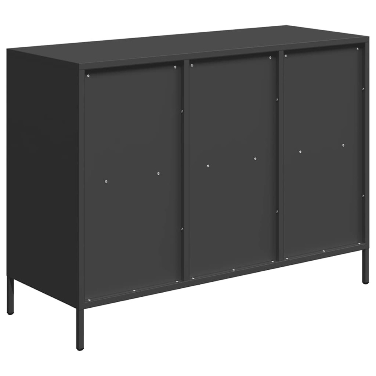 vidaXL Ντουλάπι Μαύρο 101,5x39x73,5 εκ. από Χάλυβα Ψυχρής Έλασης