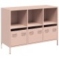 vidaXL Ντουλάπι Ροζ 101,5x39x73,5 εκ. από Χάλυβα Ψυχρής Έλασης