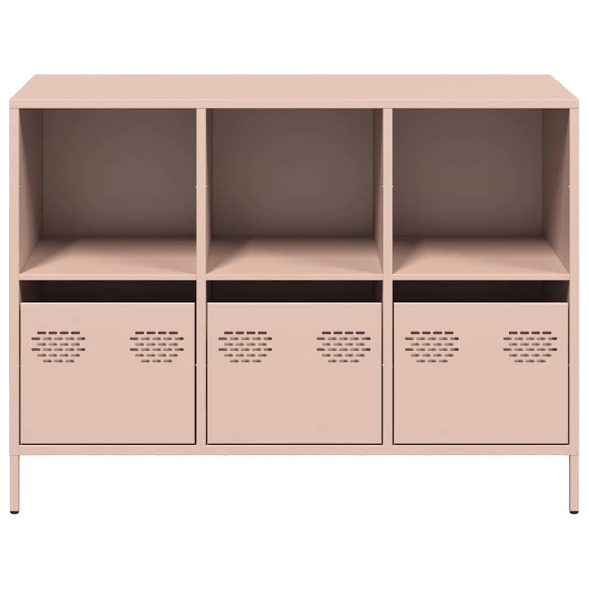 vidaXL Ντουλάπι Ροζ 101,5x39x73,5 εκ. από Χάλυβα Ψυχρής Έλασης