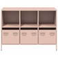 vidaXL Ντουλάπι Ροζ 101,5x39x73,5 εκ. από Χάλυβα Ψυχρής Έλασης