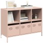 vidaXL Ντουλάπι Ροζ 101,5x39x73,5 εκ. από Χάλυβα Ψυχρής Έλασης