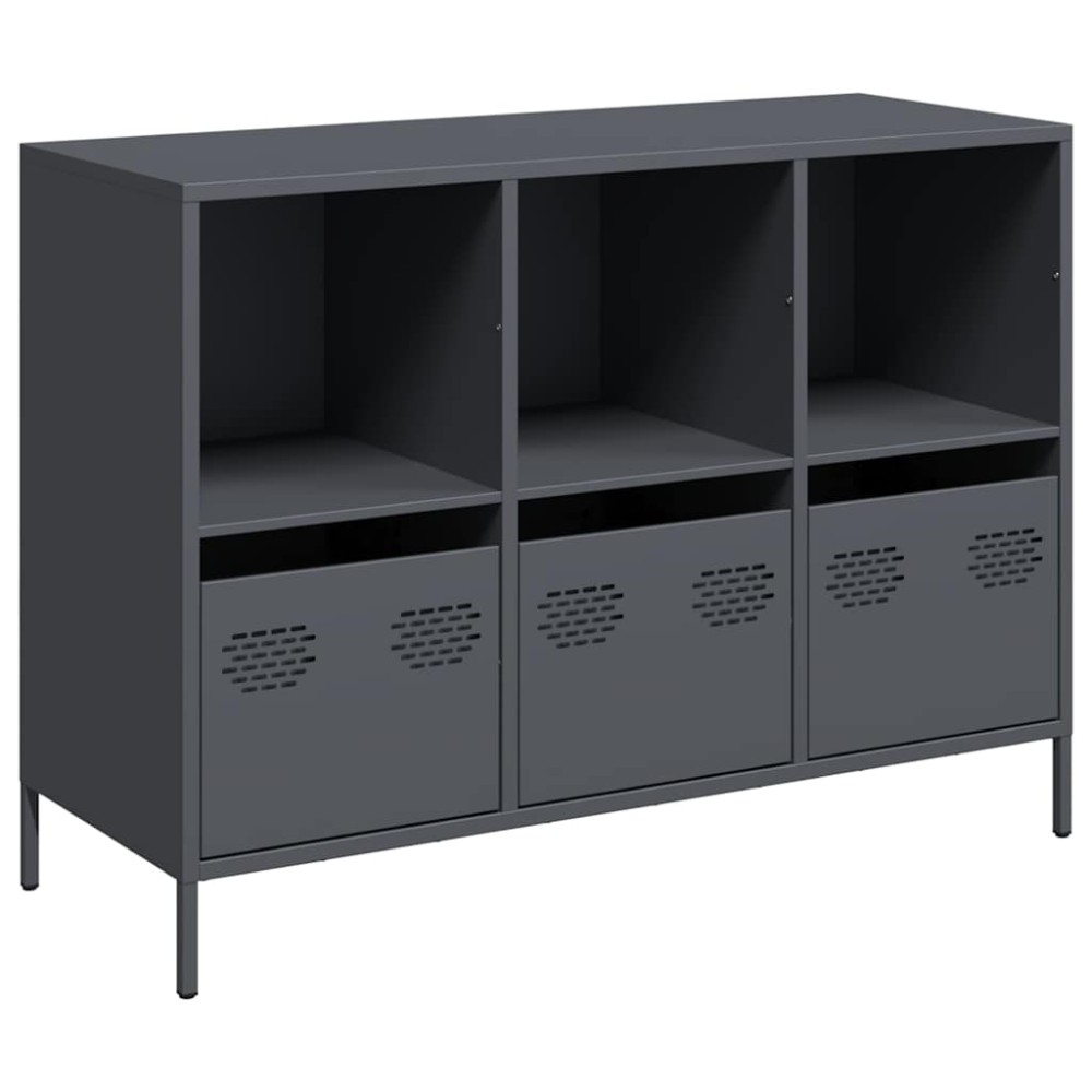 vidaXL Ντουλάπι Ανθρακί 101,5x39x73,5 εκ. από Χάλυβα Ψυχρής Έλασης