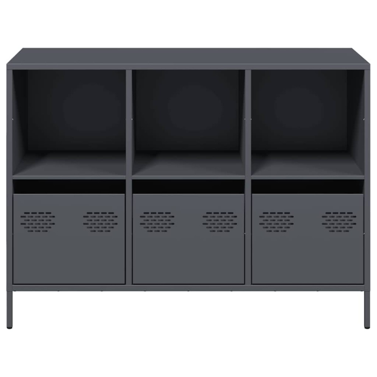 vidaXL Ντουλάπι Ανθρακί 101,5x39x73,5 εκ. από Χάλυβα Ψυχρής Έλασης