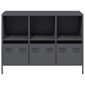 vidaXL Ντουλάπι Ανθρακί 101,5x39x73,5 εκ. από Χάλυβα Ψυχρής Έλασης