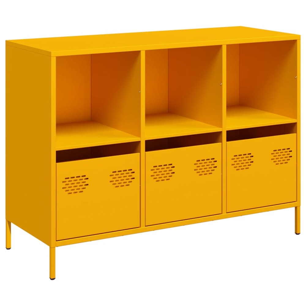 vidaXL Ντουλάπι Μουσταρδί 101,5x39x73,5 εκ. από Χάλυβα Ψυχρής Έλασης