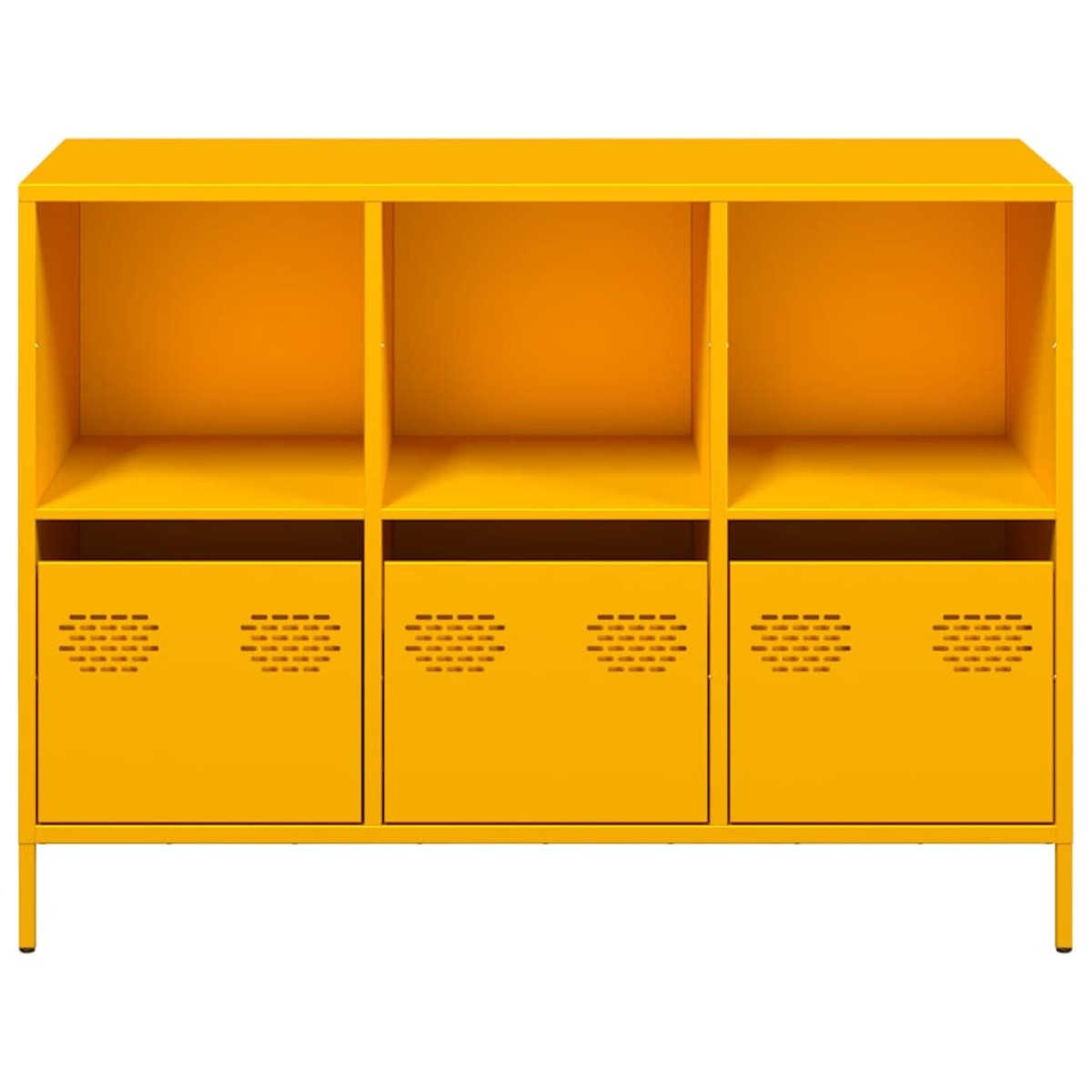 vidaXL Ντουλάπι Μουσταρδί 101,5x39x73,5 εκ. από Χάλυβα Ψυχρής Έλασης