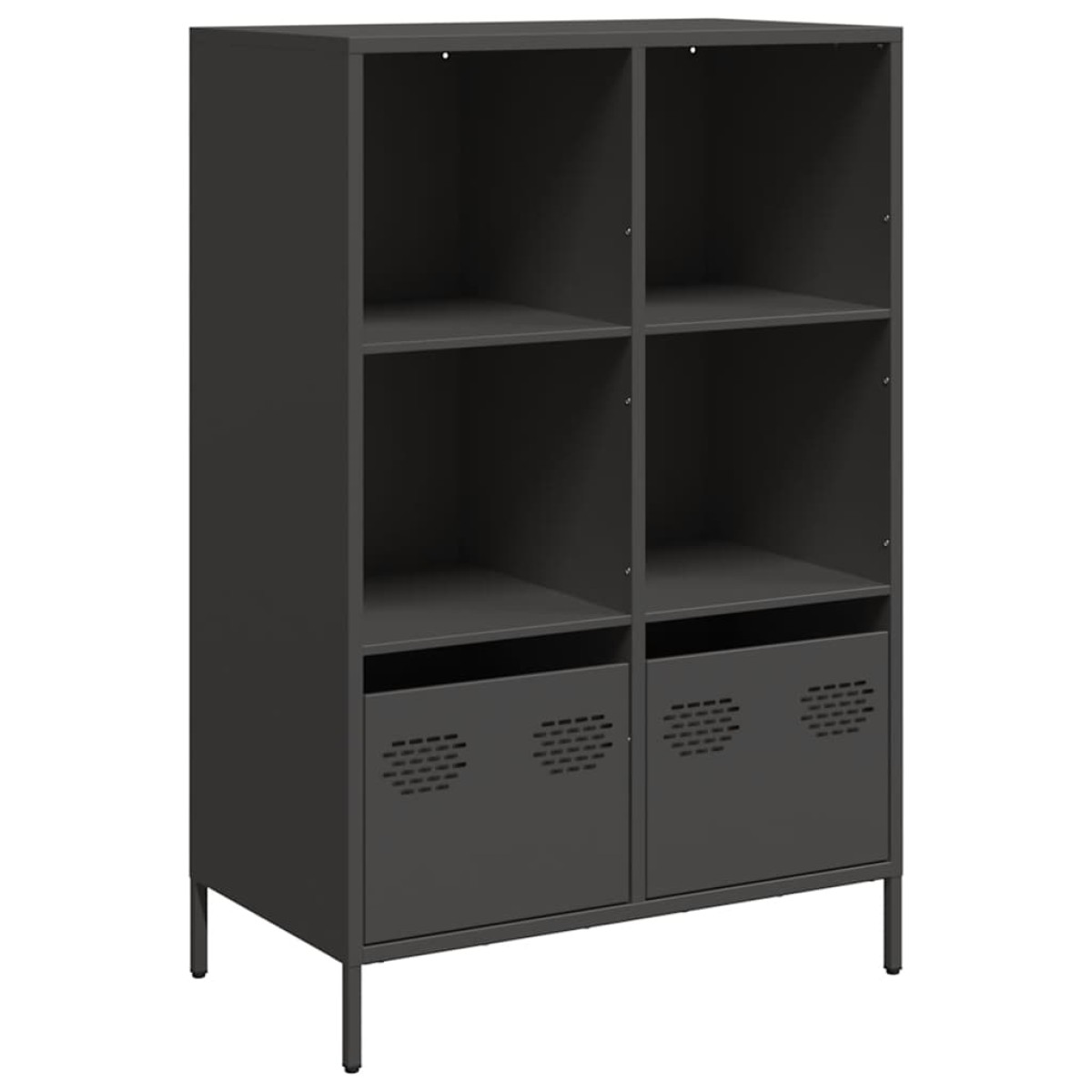 vidaXL Ντουλάπι Μαύρο 68x39x103,5 εκ. από Χάλυβα