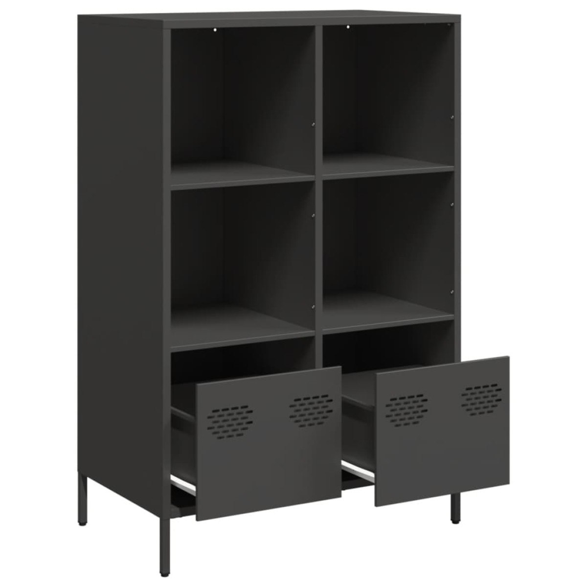 vidaXL Ντουλάπι Μαύρο 68x39x103,5 εκ. από Χάλυβα