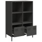 vidaXL Ντουλάπι Μαύρο 68x39x103,5 εκ. από Χάλυβα