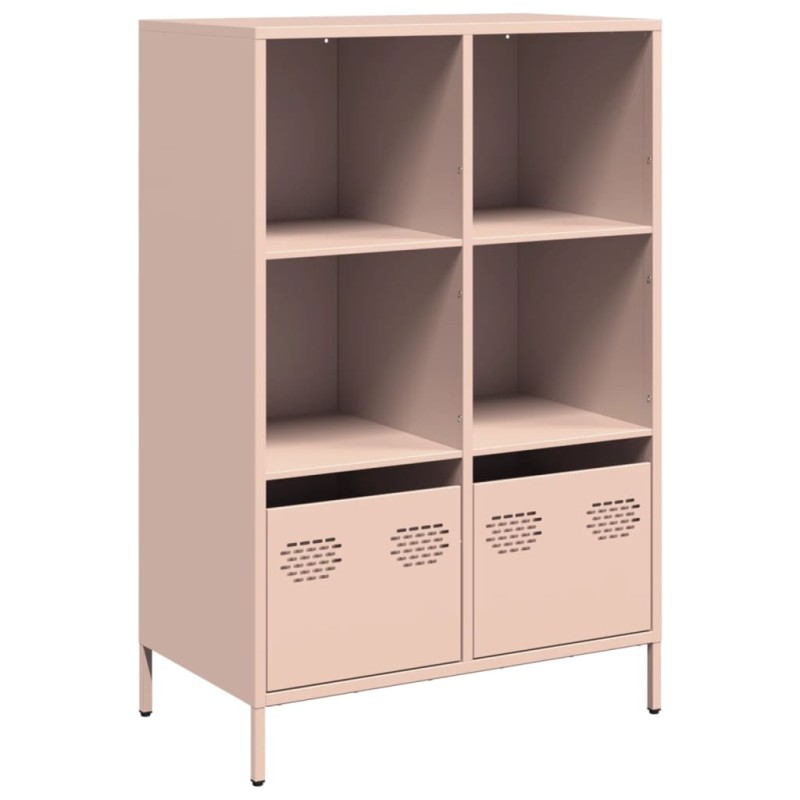vidaXL Ντουλάπα Ροζ 68x39x103,5 εκ. από Χάλυβα