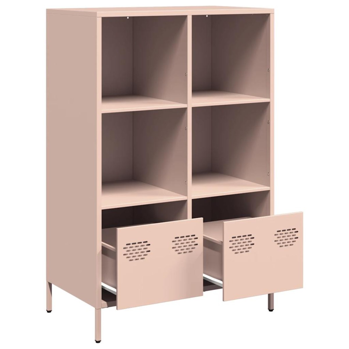 vidaXL Ντουλάπα Ροζ 68x39x103,5 εκ. από Χάλυβα