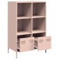 vidaXL Ντουλάπα Ροζ 68x39x103,5 εκ. από Χάλυβα