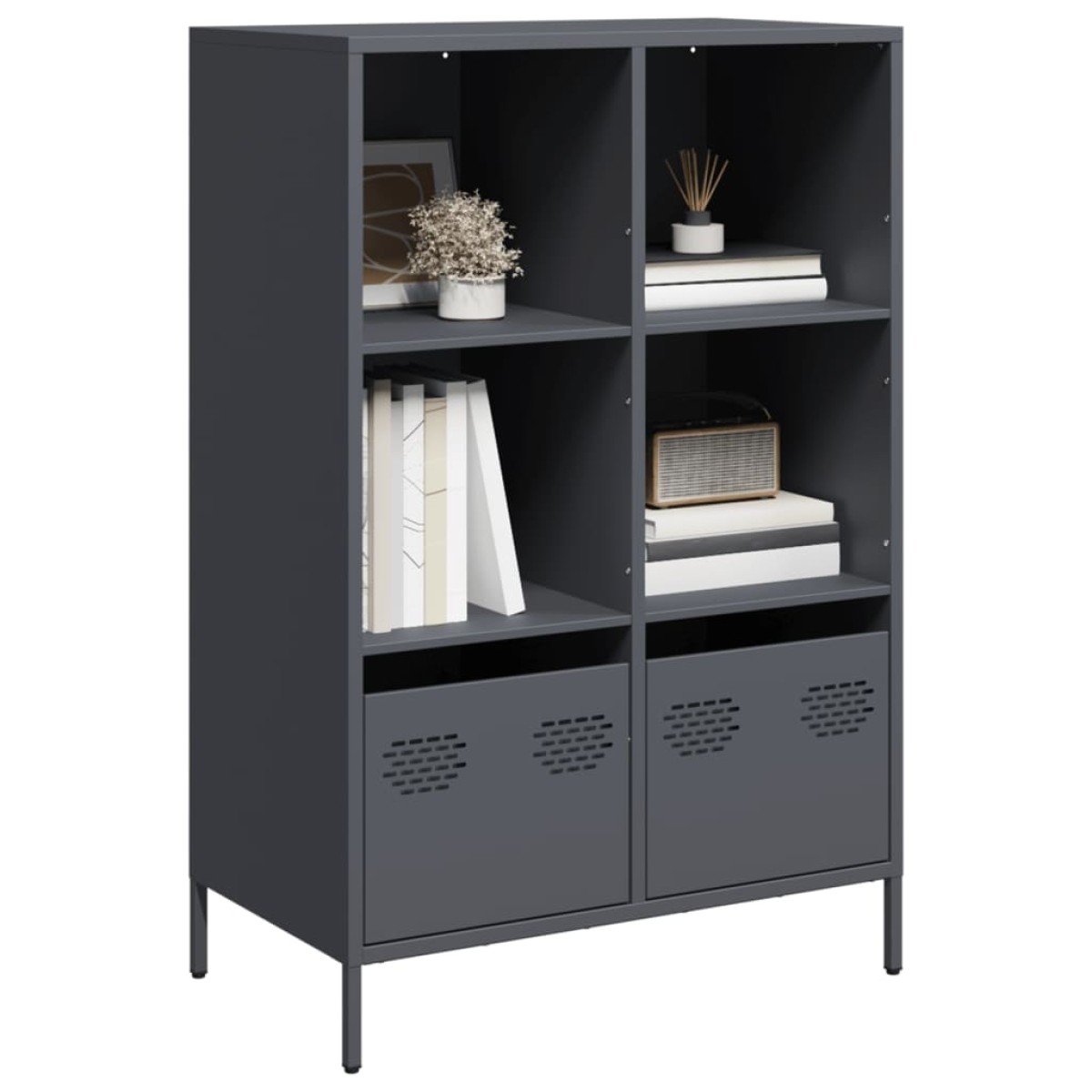 vidaXL Ντουλάπι Ανθρακί 68x39x103,5 εκ. από Χάλυβα