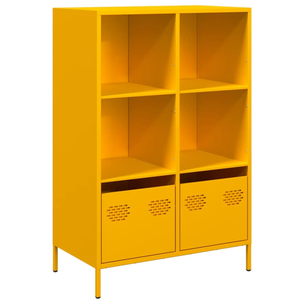 vidaXL Ντουλάπι Μουσταρδί 68x39x103,5 εκ. από Ατσάλι