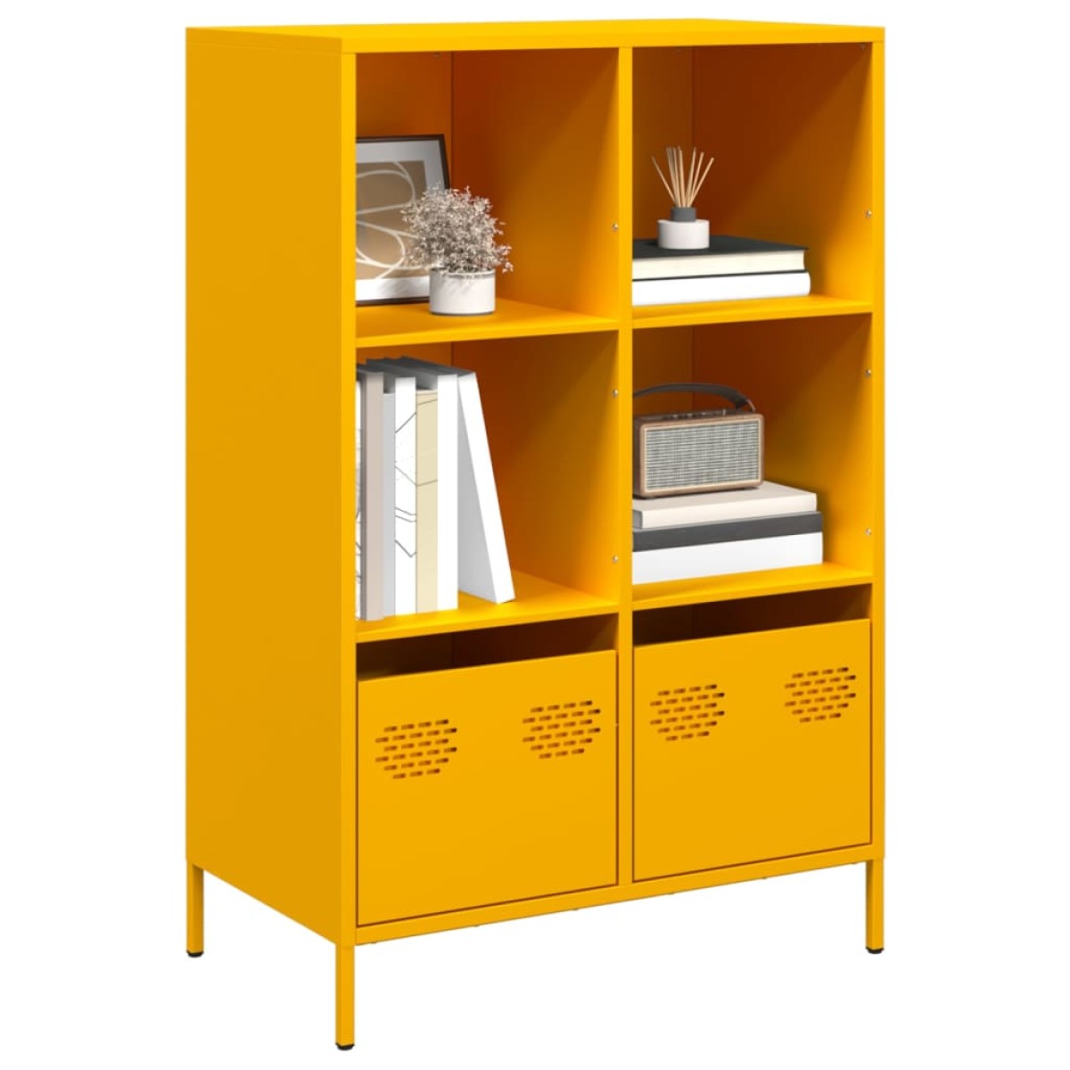 vidaXL Ντουλάπι Μουσταρδί 68x39x103,5 εκ. από Ατσάλι