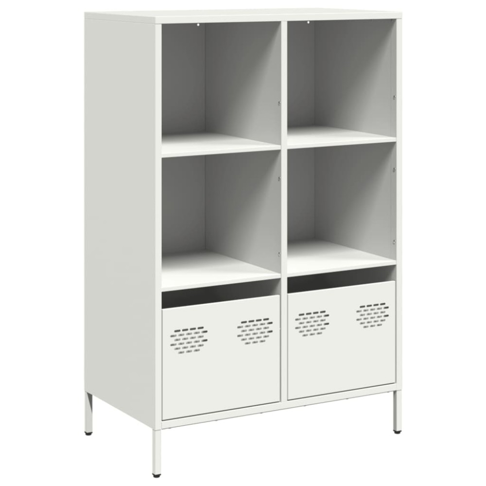 vidaXL Ντουλάπα Λευκό 68x39x103,5 εκ. από Χάλυβα