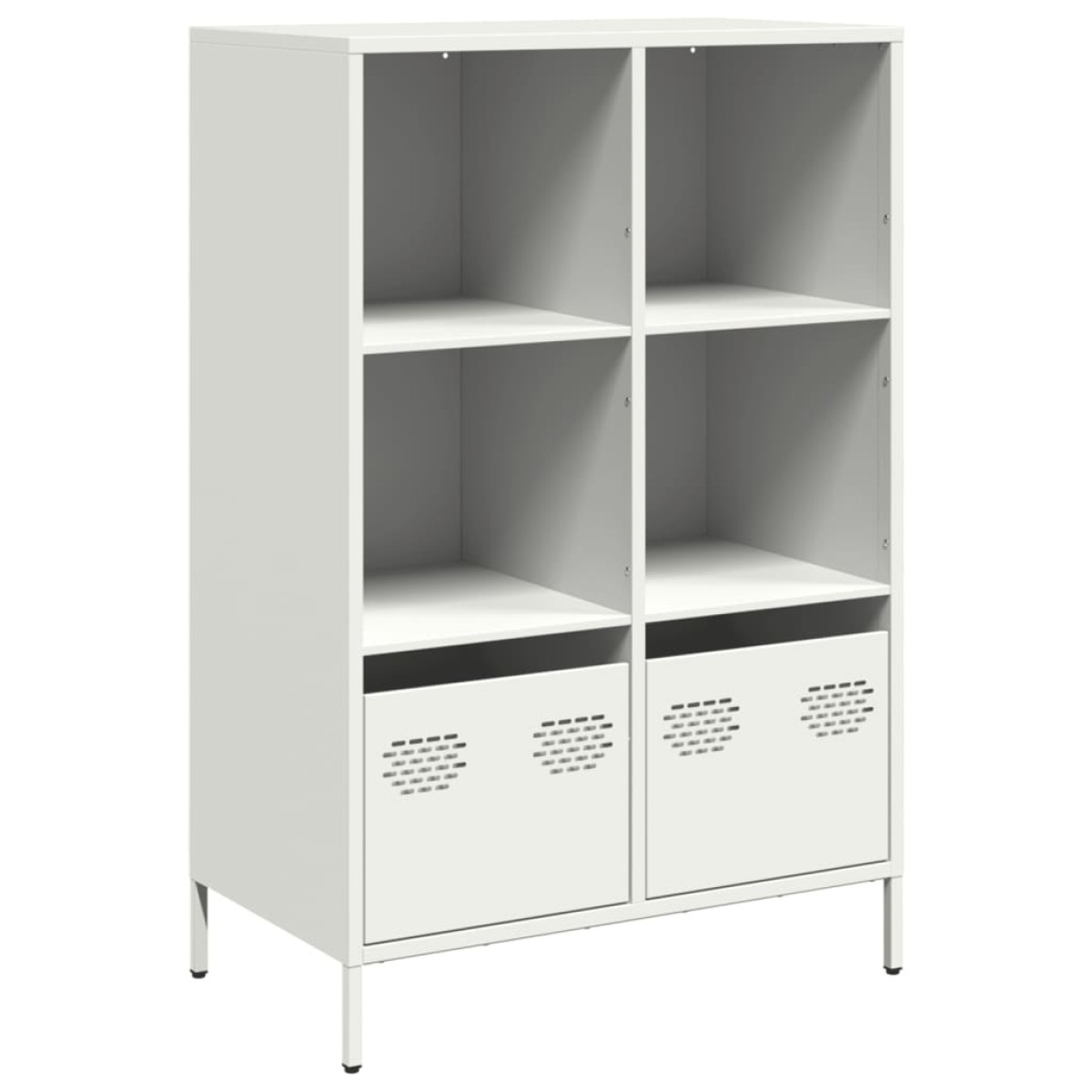 vidaXL Ντουλάπα Λευκό 68x39x103,5 εκ. από Χάλυβα