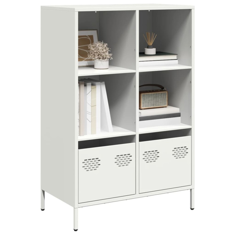 vidaXL Ντουλάπα Λευκό 68x39x103,5 εκ. από Χάλυβα