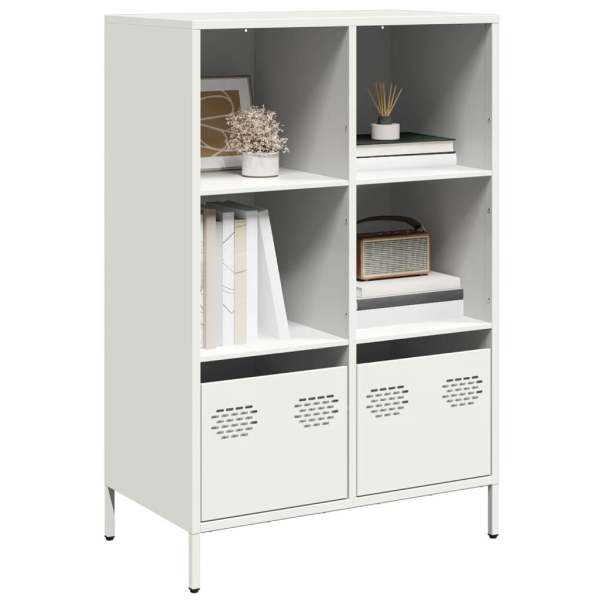 vidaXL Ντουλάπα Λευκό 68x39x103,5 εκ. από Χάλυβα