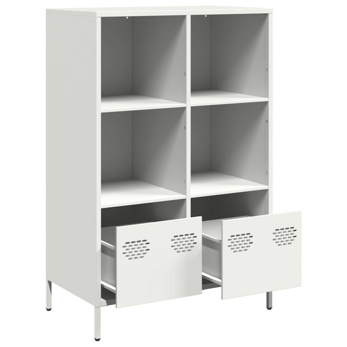 vidaXL Ντουλάπα Λευκό 68x39x103,5 εκ. από Χάλυβα