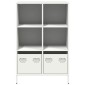vidaXL Ντουλάπα Λευκό 68x39x103,5 εκ. από Χάλυβα