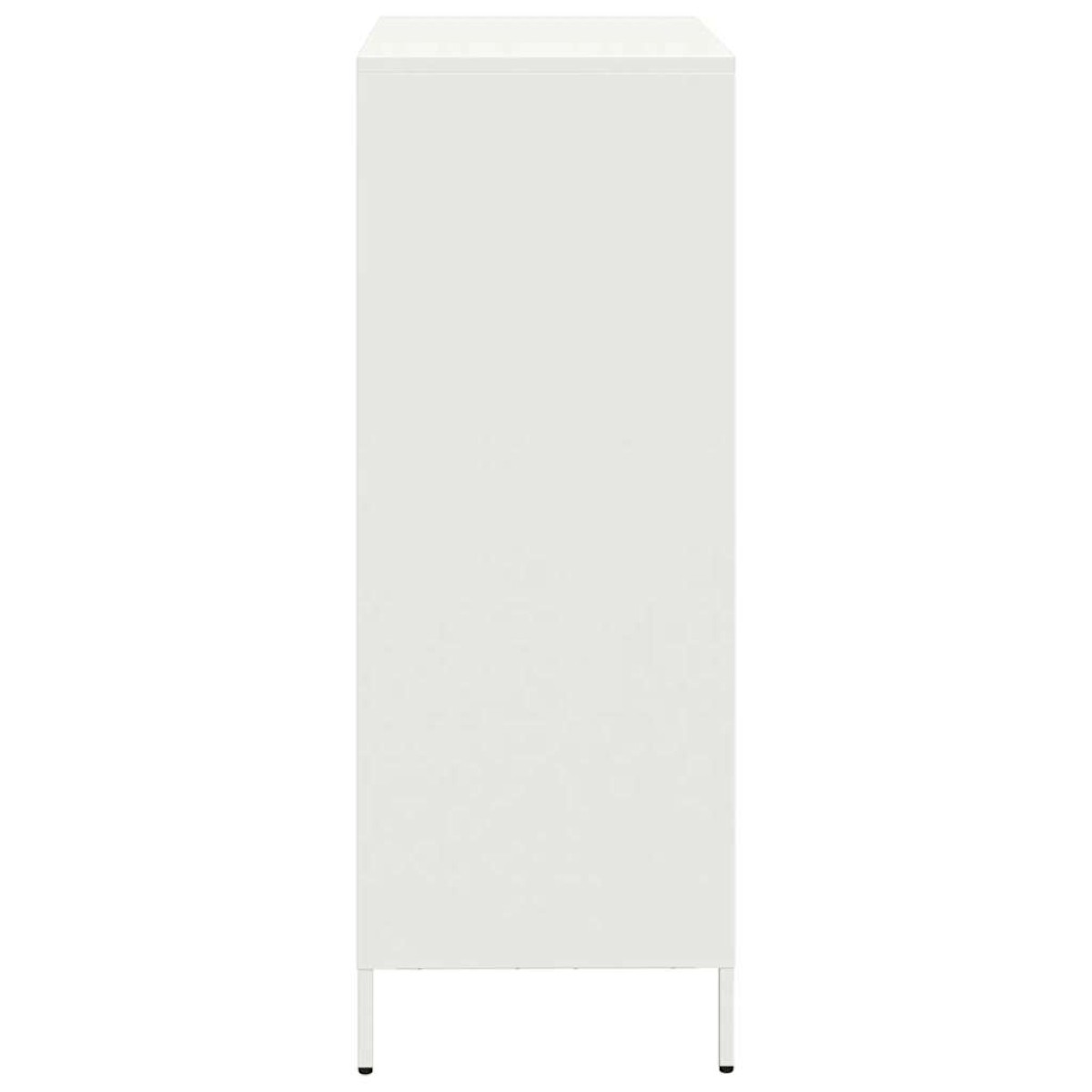 vidaXL Ντουλάπα Λευκό 68x39x103,5 εκ. από Χάλυβα